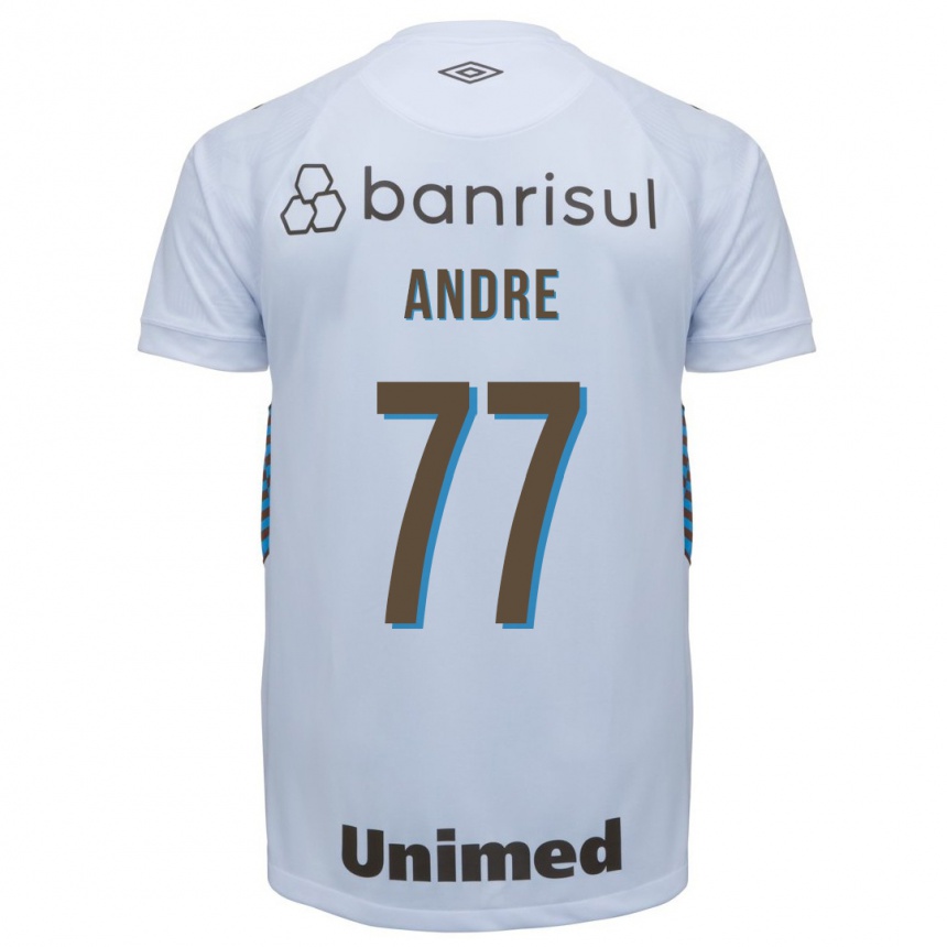 Men Football André #77 White Away Jersey 2023/24 T-Shirt
