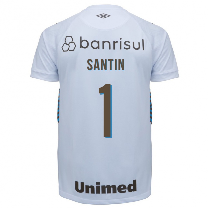 Men Football Duda Santin #1 White Away Jersey 2023/24 T-Shirt