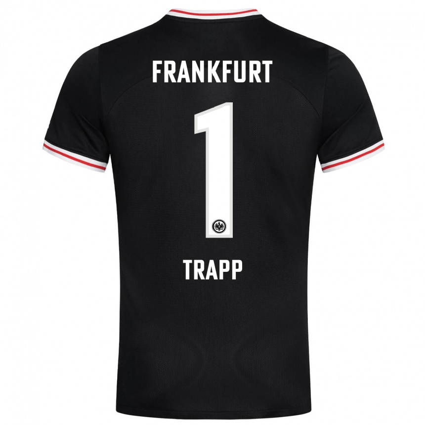 Men Football Kevin Trapp #1 Black Away Jersey 2023/24 T-Shirt