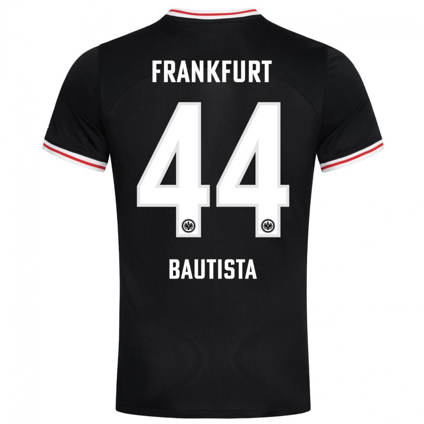 Men Football Davis Bautista #44 Black Away Jersey 2023/24 T-Shirt