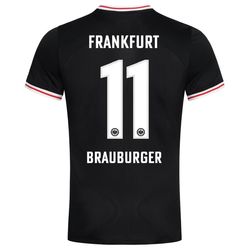 Men Football Maximilian Brauburger #11 Black Away Jersey 2023/24 T-Shirt