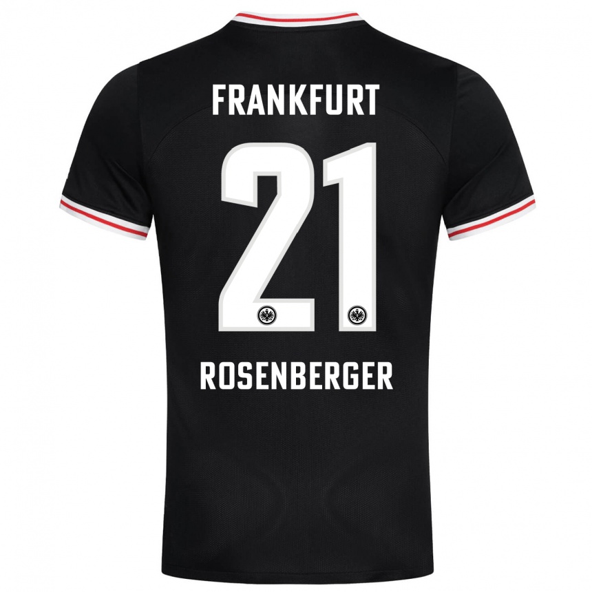 Men Football Robin Rosenberger #21 Black Away Jersey 2023/24 T-Shirt