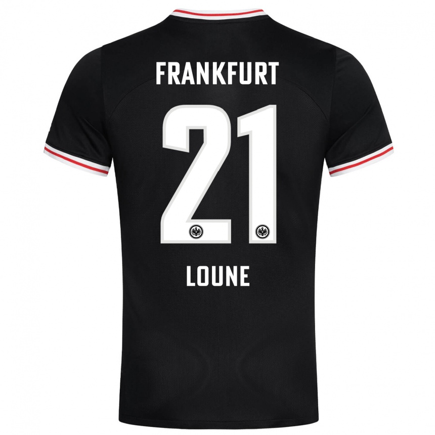 Men Football Adam Loune #21 Black Away Jersey 2023/24 T-Shirt