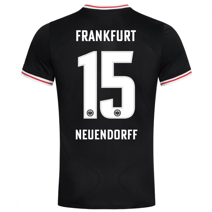 Men Football Nilo Neuendorff #15 Black Away Jersey 2023/24 T-Shirt