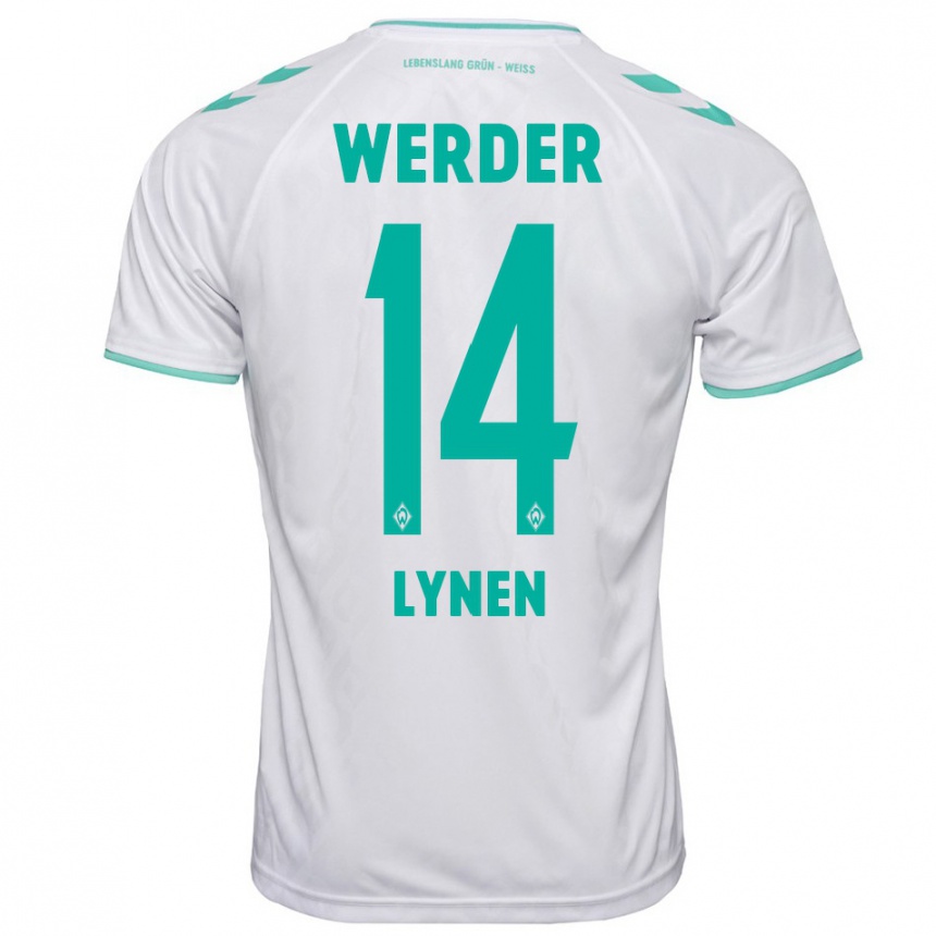 Men Football Senne Lynen #14 White Away Jersey 2023/24 T-Shirt