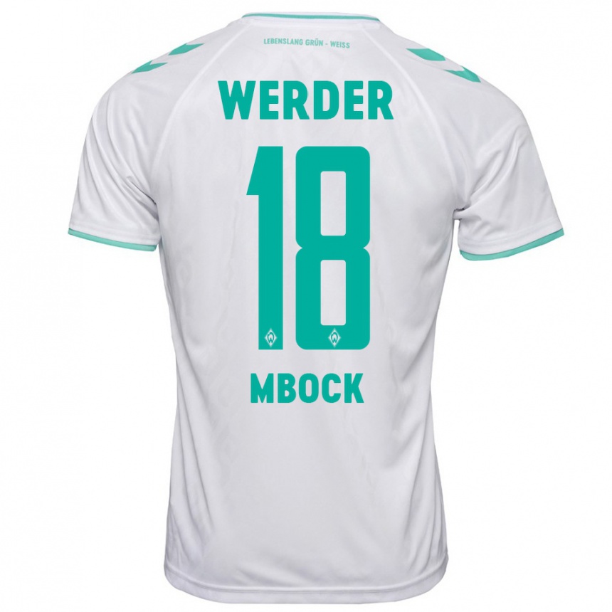 Men Football Princewill Mbock #18 White Away Jersey 2023/24 T-Shirt