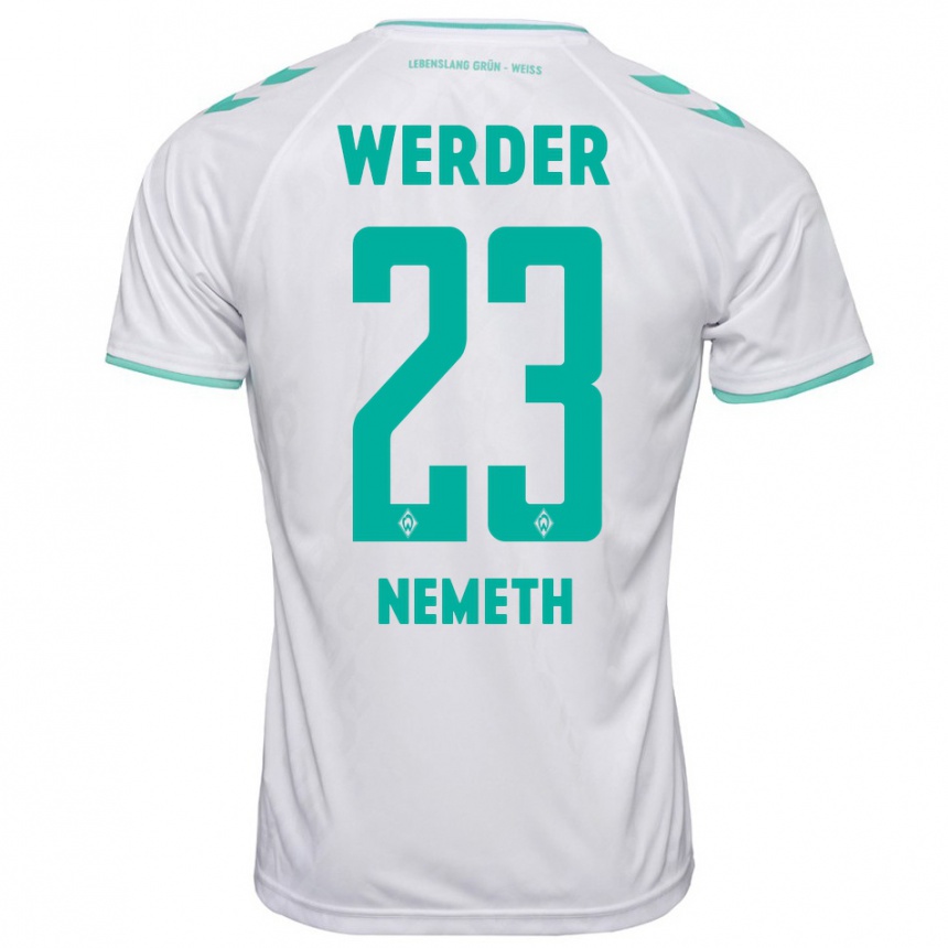 Men Football Hanna Nemeth #23 White Away Jersey 2023/24 T-Shirt