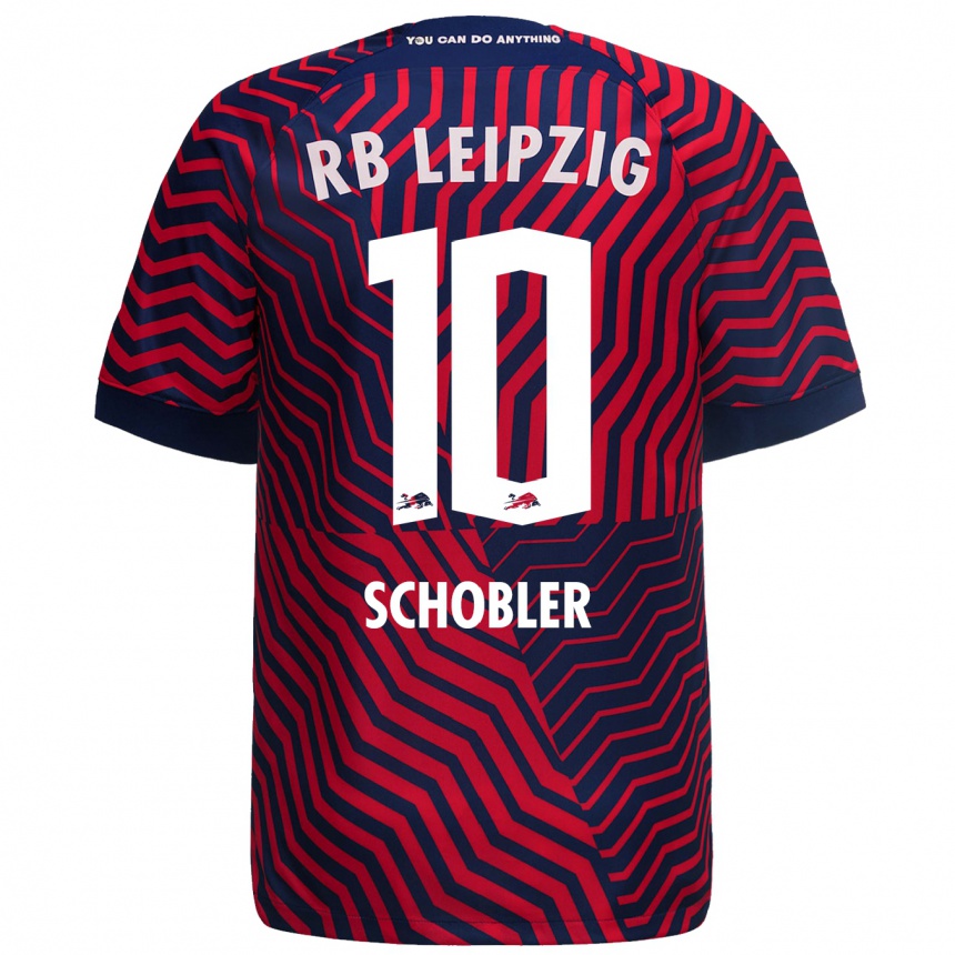 Men Football Laurin Schößler #10 Blue Red Away Jersey 2023/24 T-Shirt