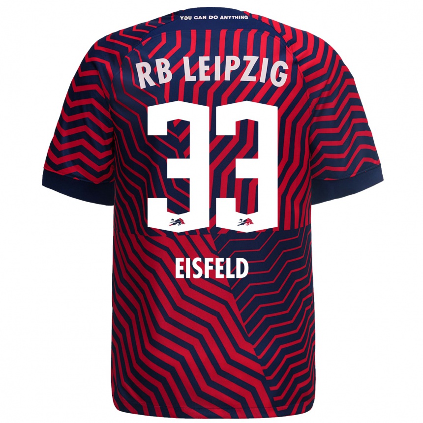 Men Football Tom Eisfeld #33 Blue Red Away Jersey 2023/24 T-Shirt