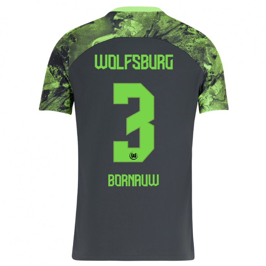 Men Football Sebastiaan Bornauw #3 Dark Grey Away Jersey 2023/24 T-Shirt