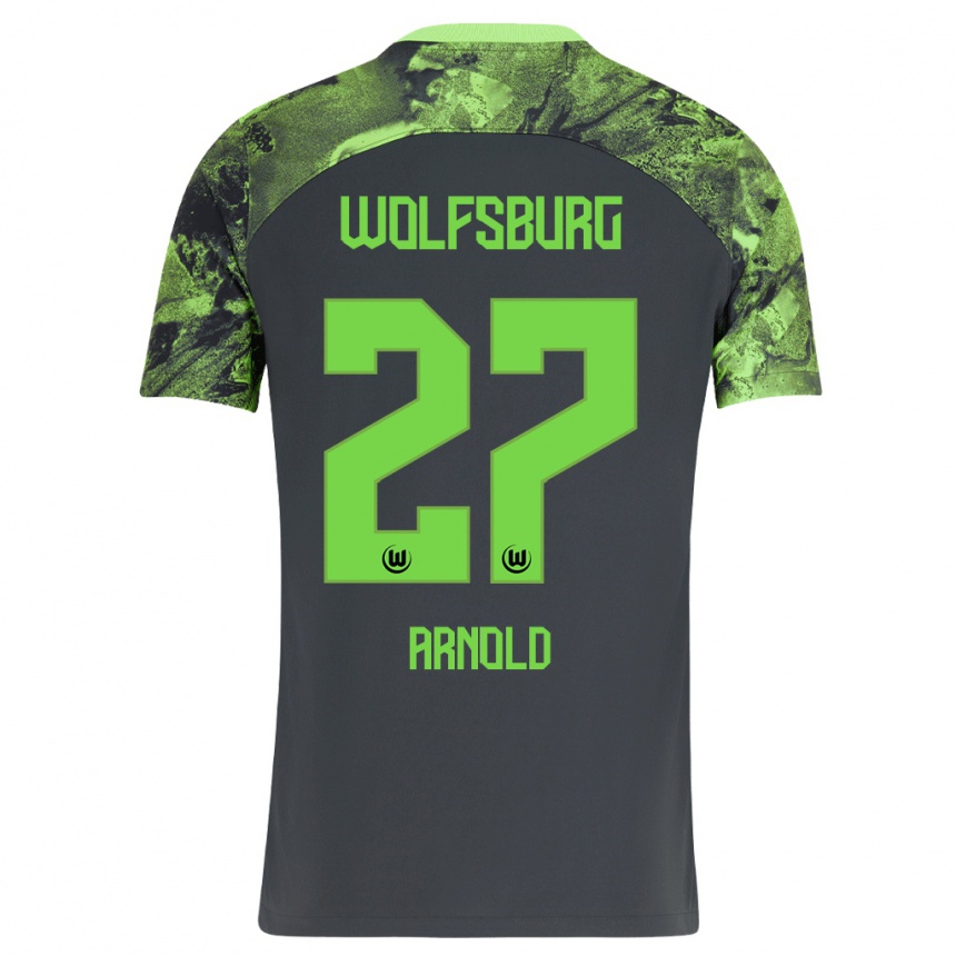 Men Football Maximilian Arnold #27 Dark Grey Away Jersey 2023/24 T-Shirt