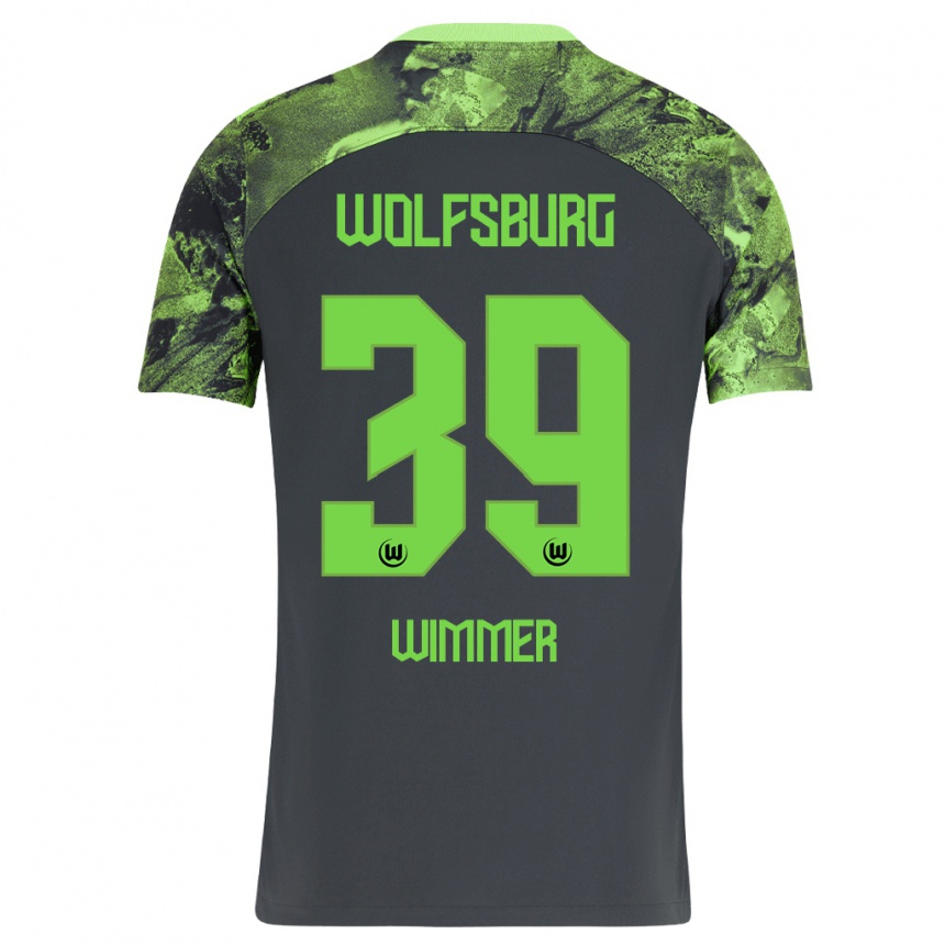 Men Football Patrick Wimmer #39 Dark Grey Away Jersey 2023/24 T-Shirt