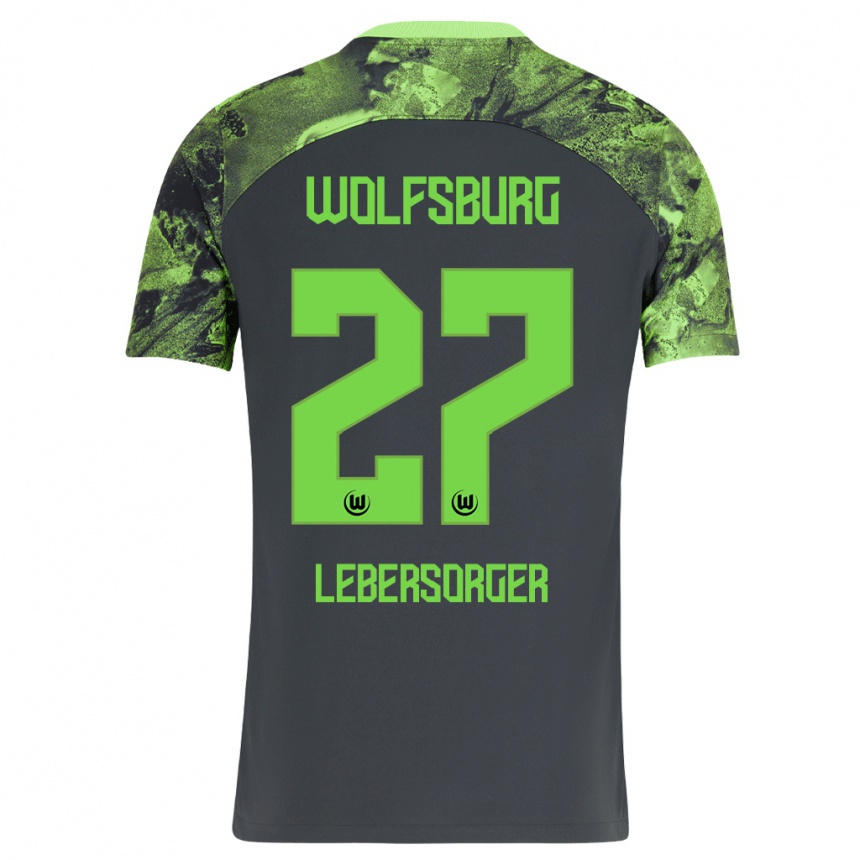 Men Football Kevin Lebersorger #27 Dark Grey Away Jersey 2023/24 T-Shirt