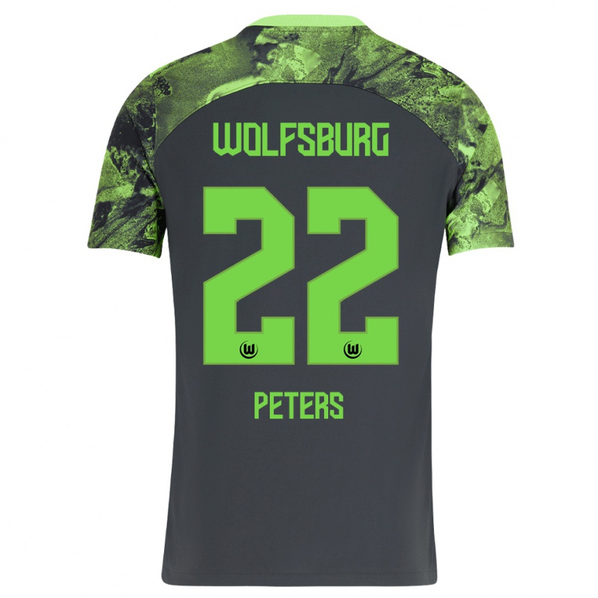 Men Football Laurin Peters #22 Dark Grey Away Jersey 2023/24 T-Shirt