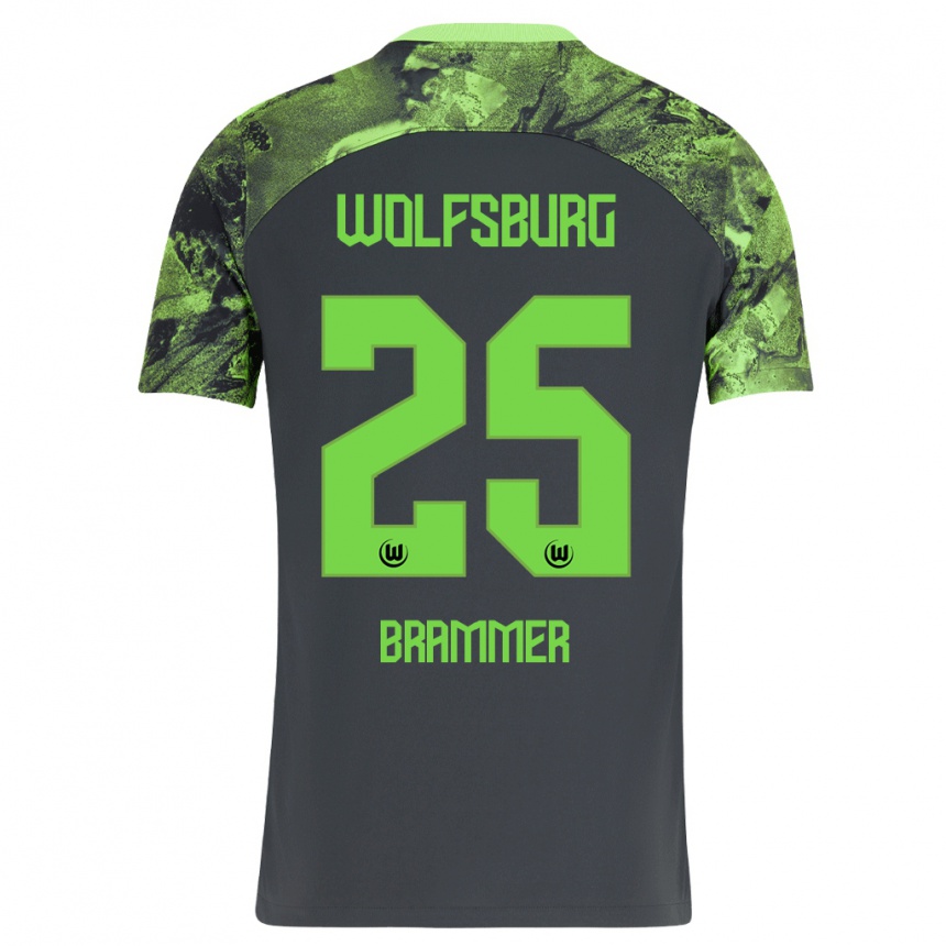 Men Football Ole Brammer #25 Dark Grey Away Jersey 2023/24 T-Shirt