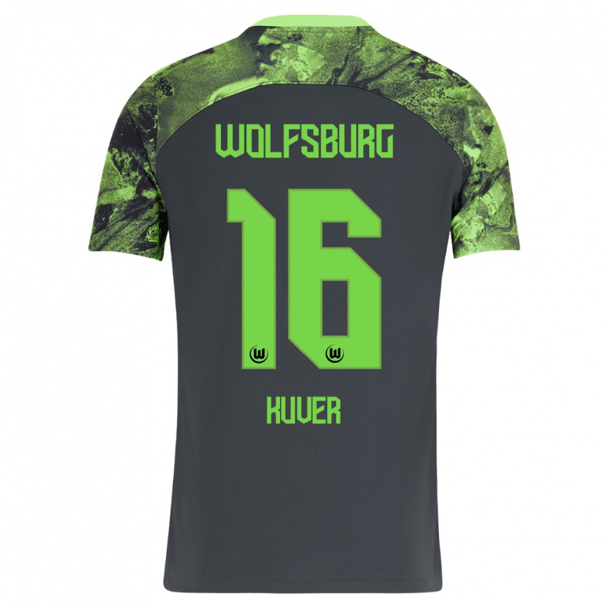 Men Football Camilla Küver #16 Dark Grey Away Jersey 2023/24 T-Shirt