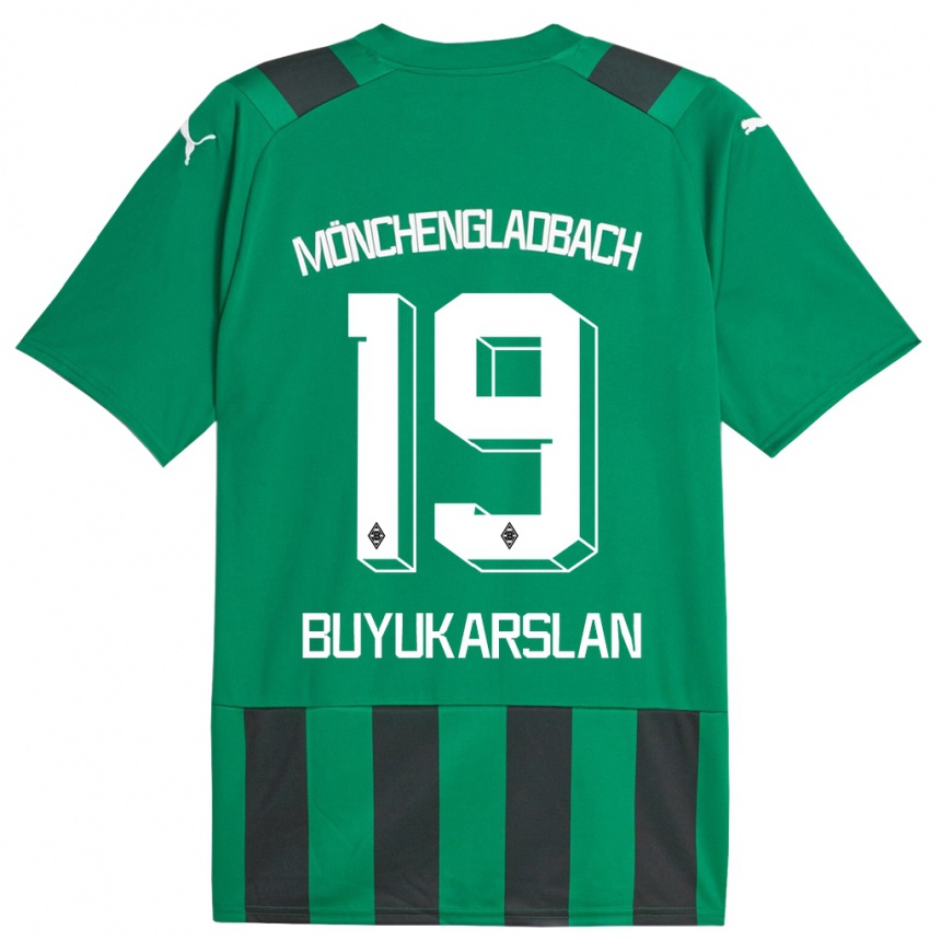 Men Football Oguzcan Büyükarslan #19 Black Green Away Jersey 2023/24 T-Shirt