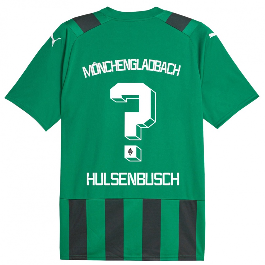 Men Football Daniel Hülsenbusch #0 Black Green Away Jersey 2023/24 T-Shirt