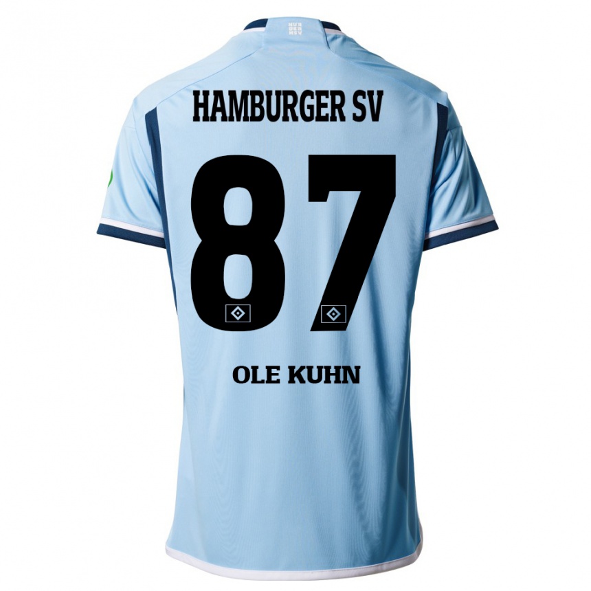 Men Football Niklas Ole Kühn #87 Blue Away Jersey 2023/24 T-Shirt