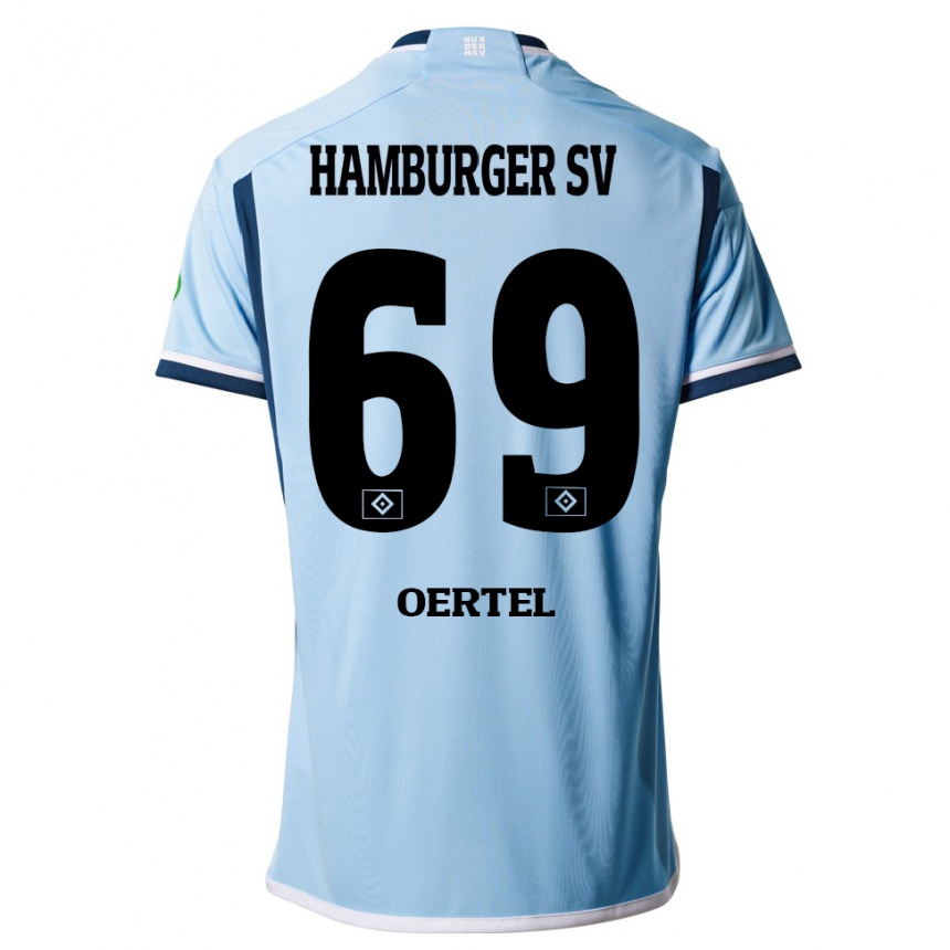 Men Football Jan Oertel #69 Blue Away Jersey 2023/24 T-Shirt