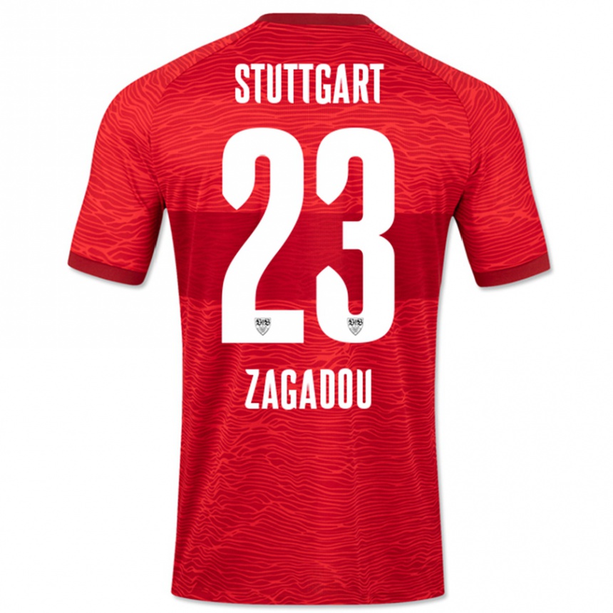 Men Football Dan-Axel Zagadou #23 Red Away Jersey 2023/24 T-Shirt