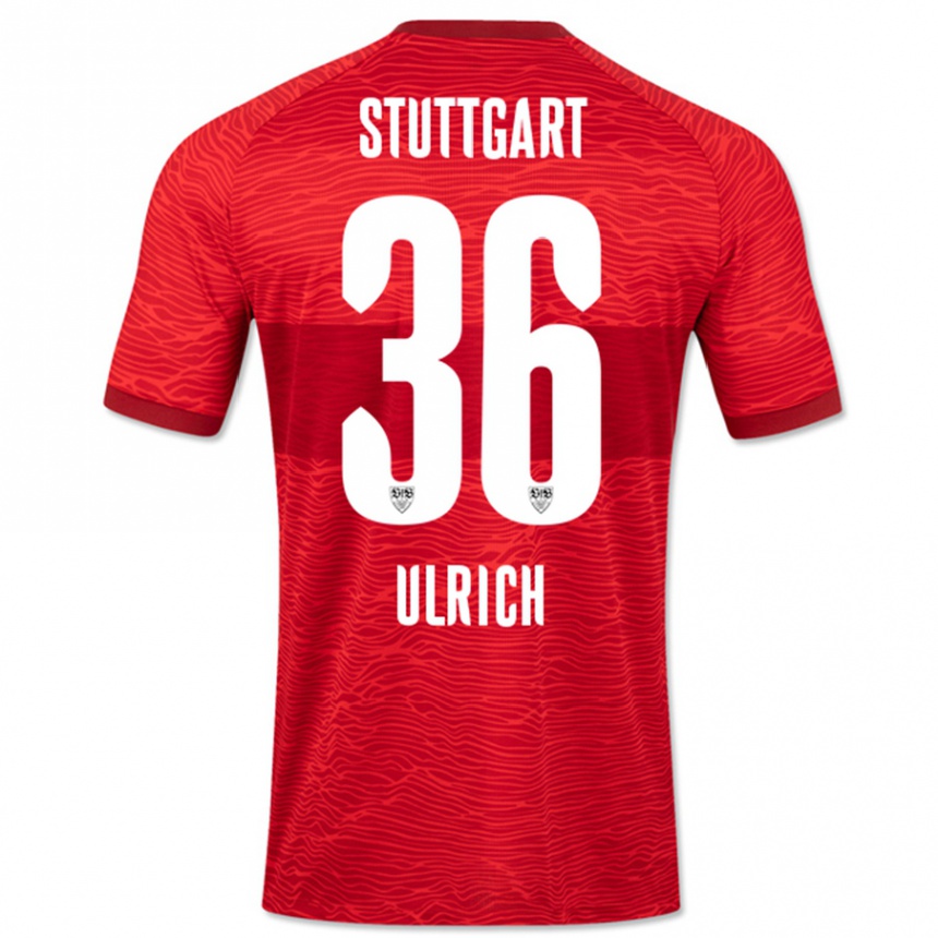 Men Football Laurin Ulrich #36 Red Away Jersey 2023/24 T-Shirt