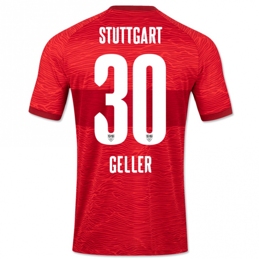 Men Football Robert Geller #30 Red Away Jersey 2023/24 T-Shirt