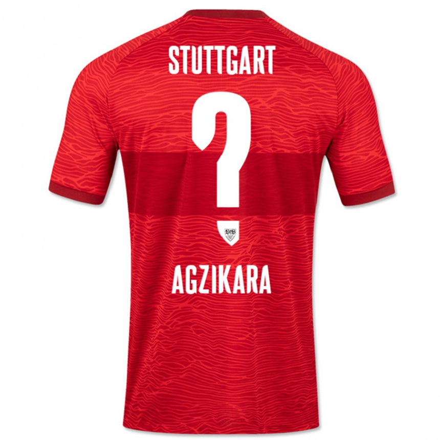 Men Football Emirhan Ağzıkara #0 Red Away Jersey 2023/24 T-Shirt