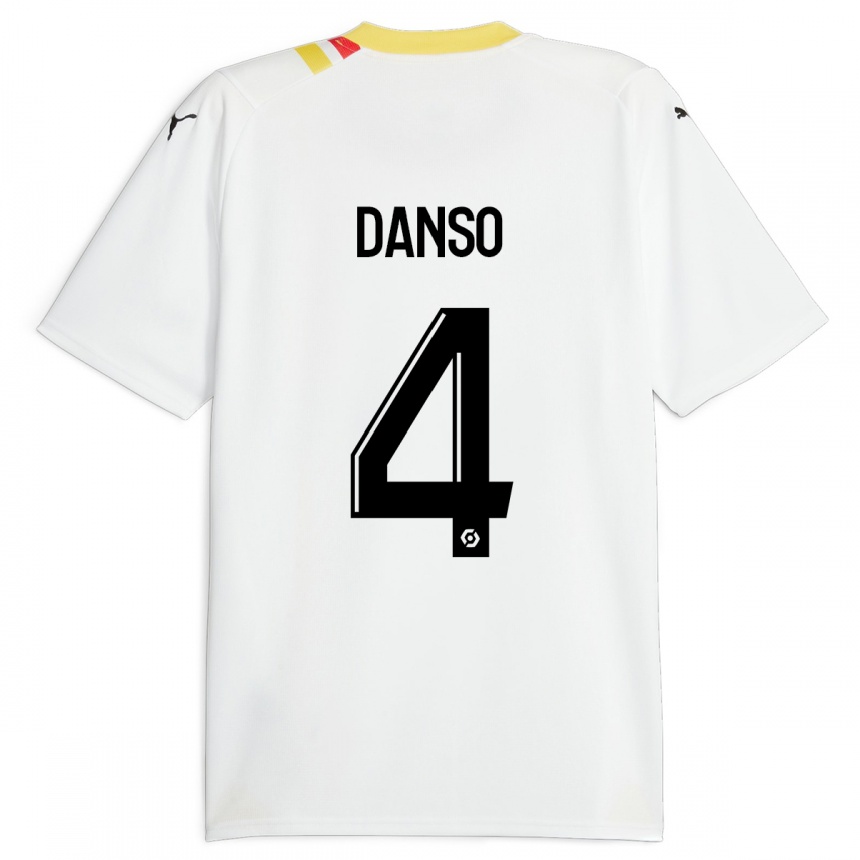 Men Football Kevin Danso #4 Black Away Jersey 2023/24 T-Shirt