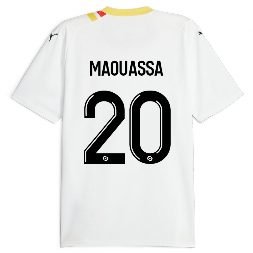 Men Football Faitout Maouassa #20 Black Away Jersey 2023/24 T-Shirt