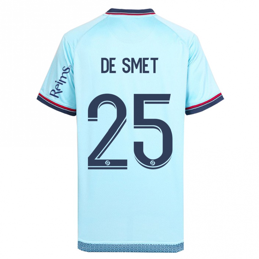 Men Football Thibault De Smet #25 Sky Blue Away Jersey 2023/24 T-Shirt