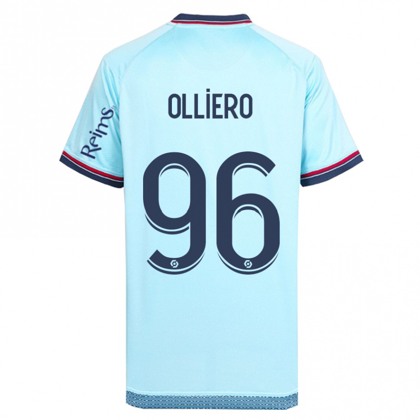 Men Football Alexandre Olliero #96 Sky Blue Away Jersey 2023/24 T-Shirt