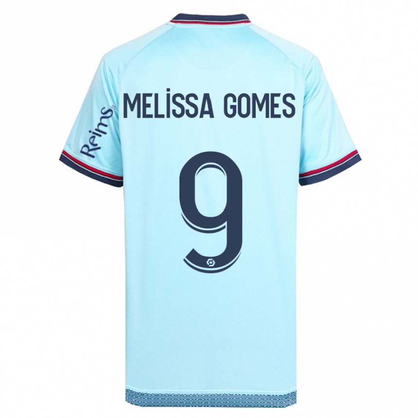 Men Football Melissa Ferreira Gomes #9 Sky Blue Away Jersey 2023/24 T-Shirt