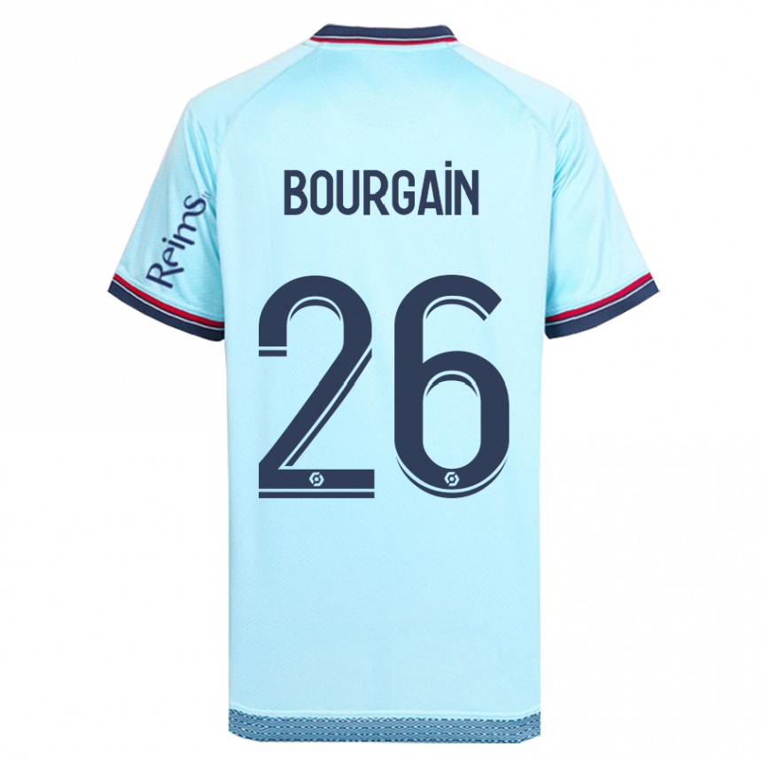 Men Football Lea Bourgain #26 Sky Blue Away Jersey 2023/24 T-Shirt