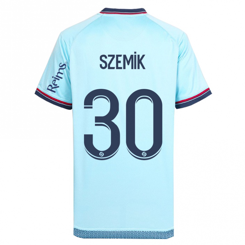 Men Football Kinga Szemik #30 Sky Blue Away Jersey 2023/24 T-Shirt