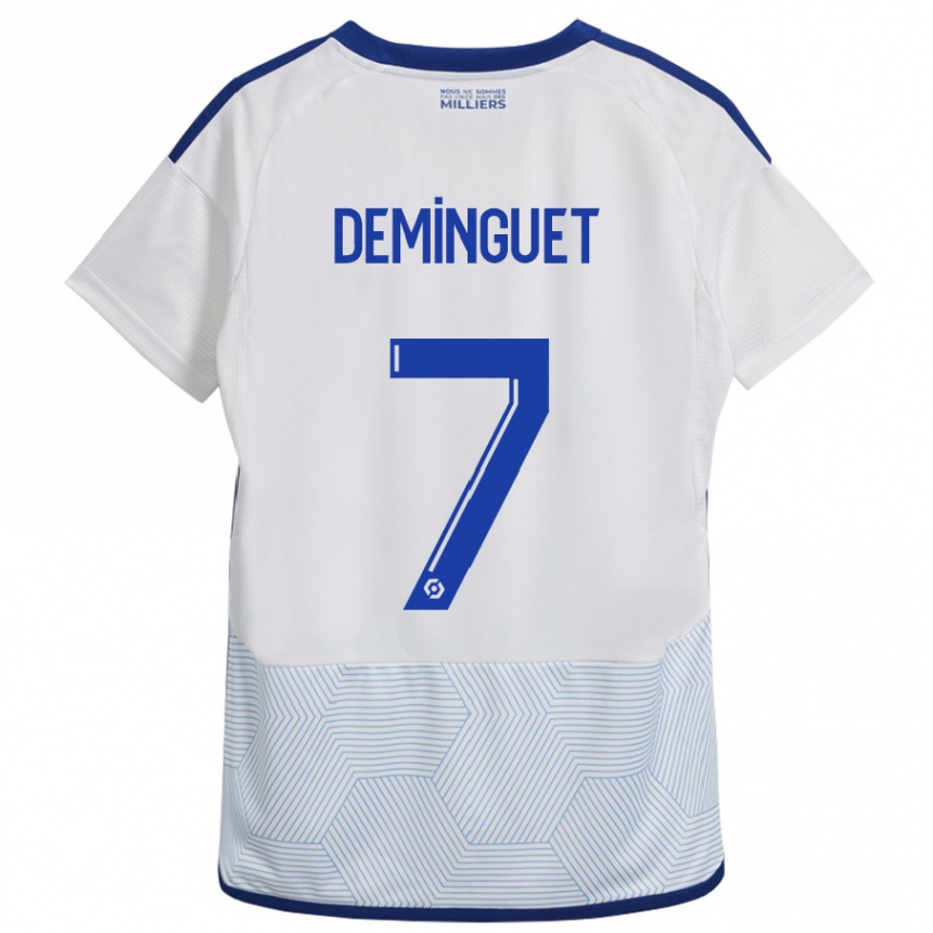 Men Football Jessy Deminguet #7 White Away Jersey 2023/24 T-Shirt