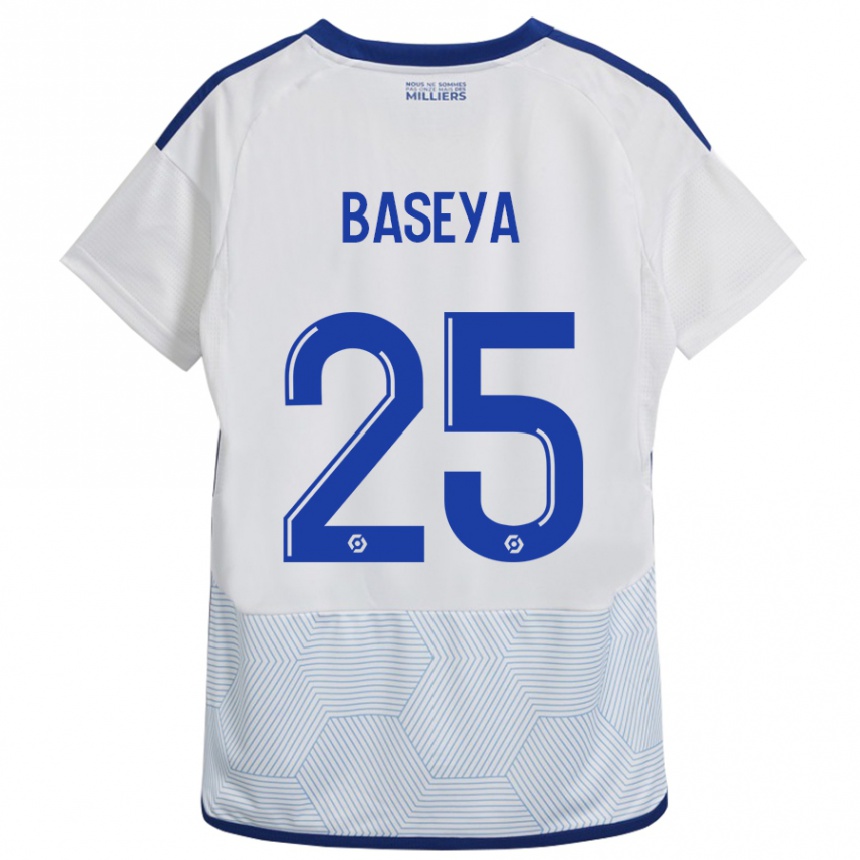 Men Football Steven Baseya #25 White Away Jersey 2023/24 T-Shirt