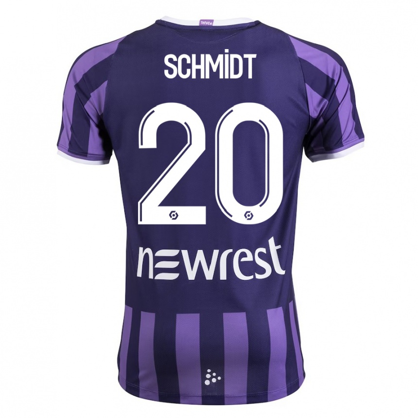 Men Football Niklas Schmidt #20 Purple Away Jersey 2023/24 T-Shirt