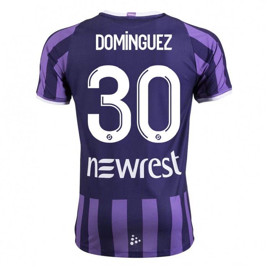 Men Football Álex Domínguez #30 Purple Away Jersey 2023/24 T-Shirt