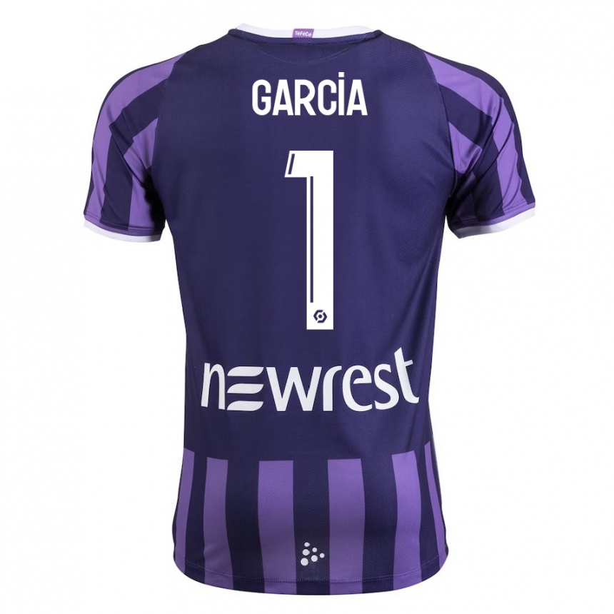 Men Football Deborah Garcia #1 Purple Away Jersey 2023/24 T-Shirt