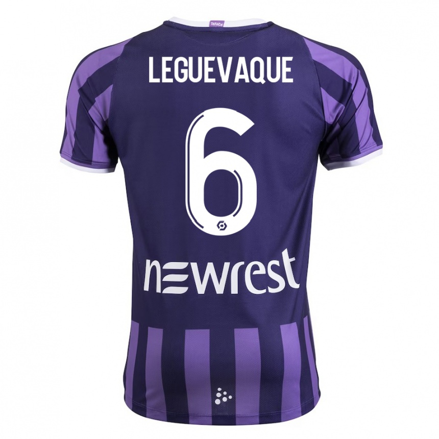 Men Football Laurie Leguevaque #6 Purple Away Jersey 2023/24 T-Shirt