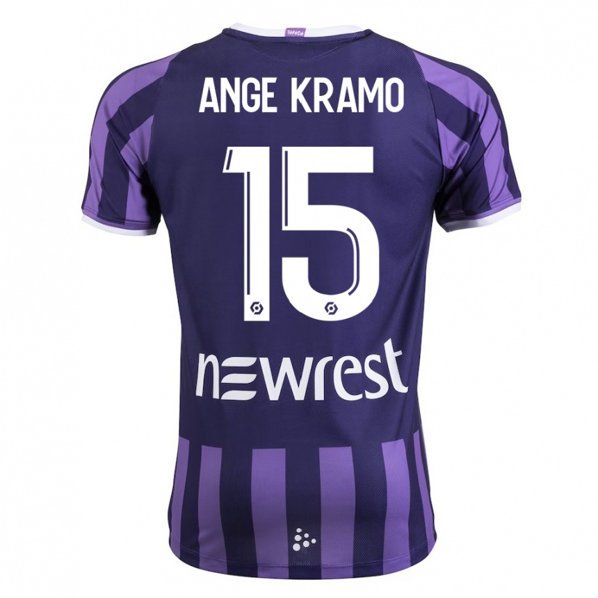 Men Football Marie Ange Kramo #15 Purple Away Jersey 2023/24 T-Shirt