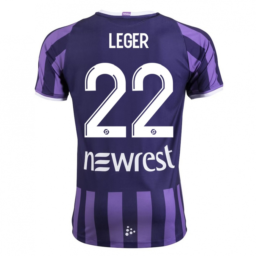 Men Football Christelle Léger #22 Purple Away Jersey 2023/24 T-Shirt