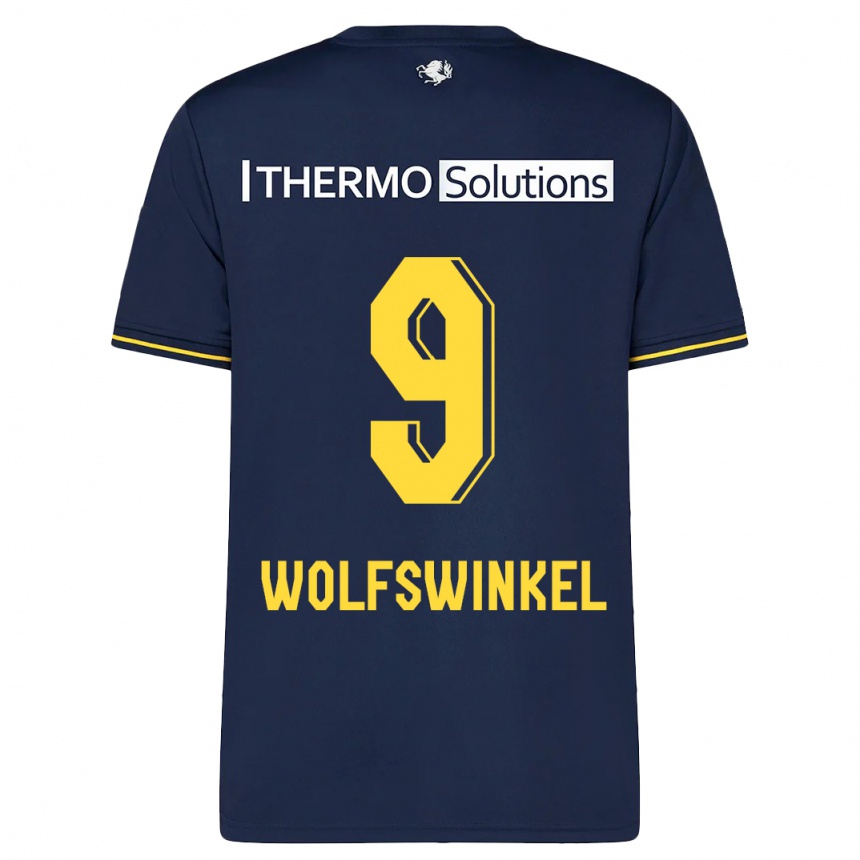 Men Football Ricky Van Wolfswinkel #9 Navy Away Jersey 2023/24 T-Shirt
