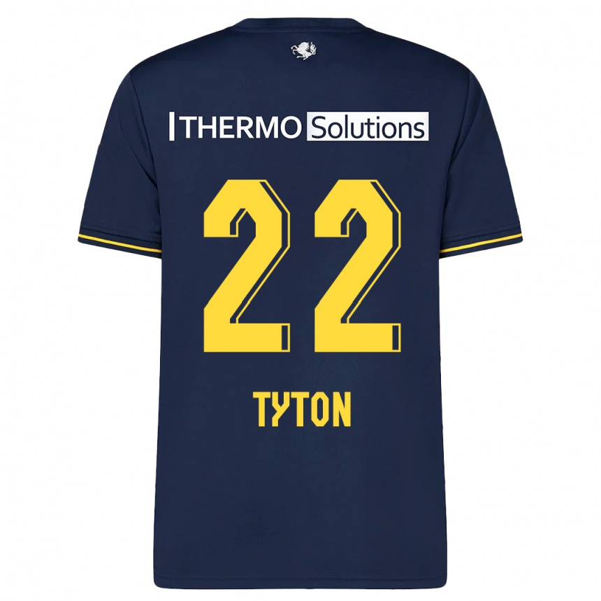 Men Football Przemyslaw Tyton #22 Navy Away Jersey 2023/24 T-Shirt