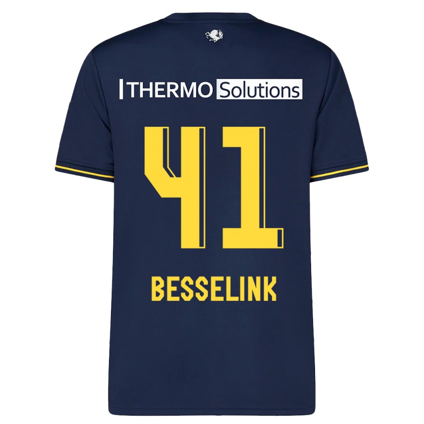 Men Football Gijs Besselink #41 Navy Away Jersey 2023/24 T-Shirt