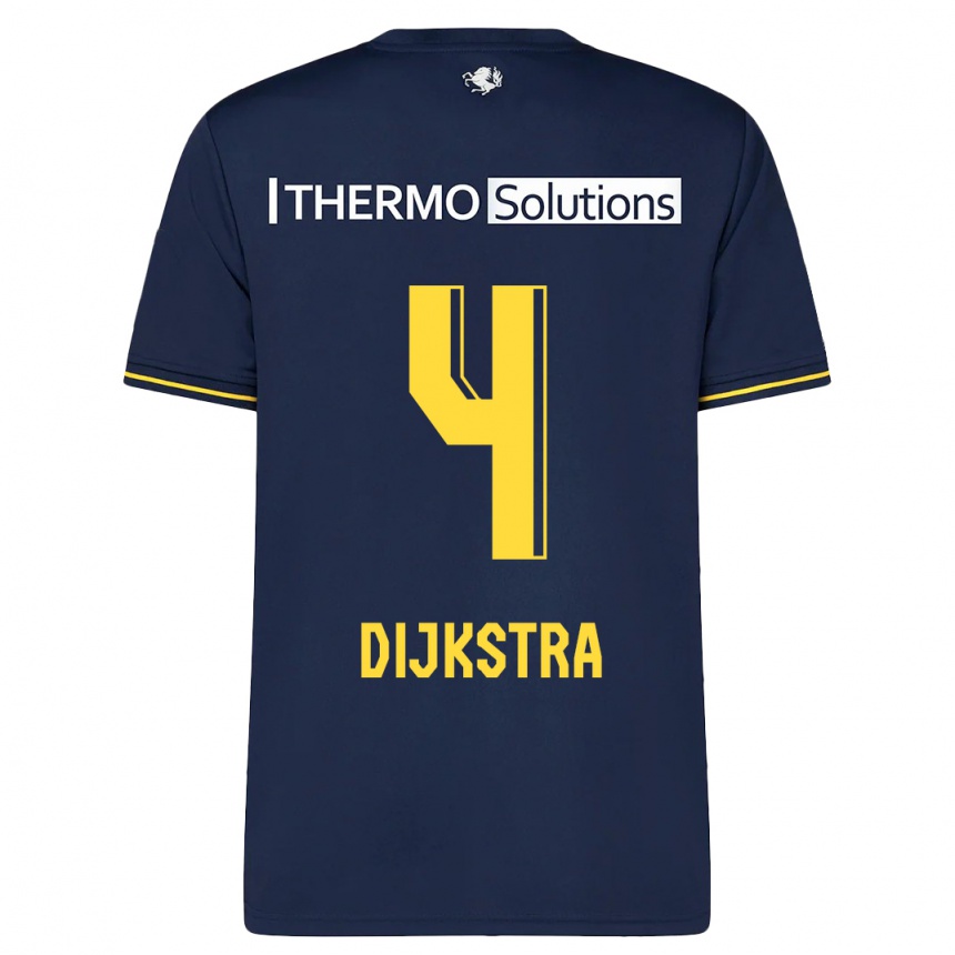 Men Football Caitlin Dijkstra #4 Navy Away Jersey 2023/24 T-Shirt