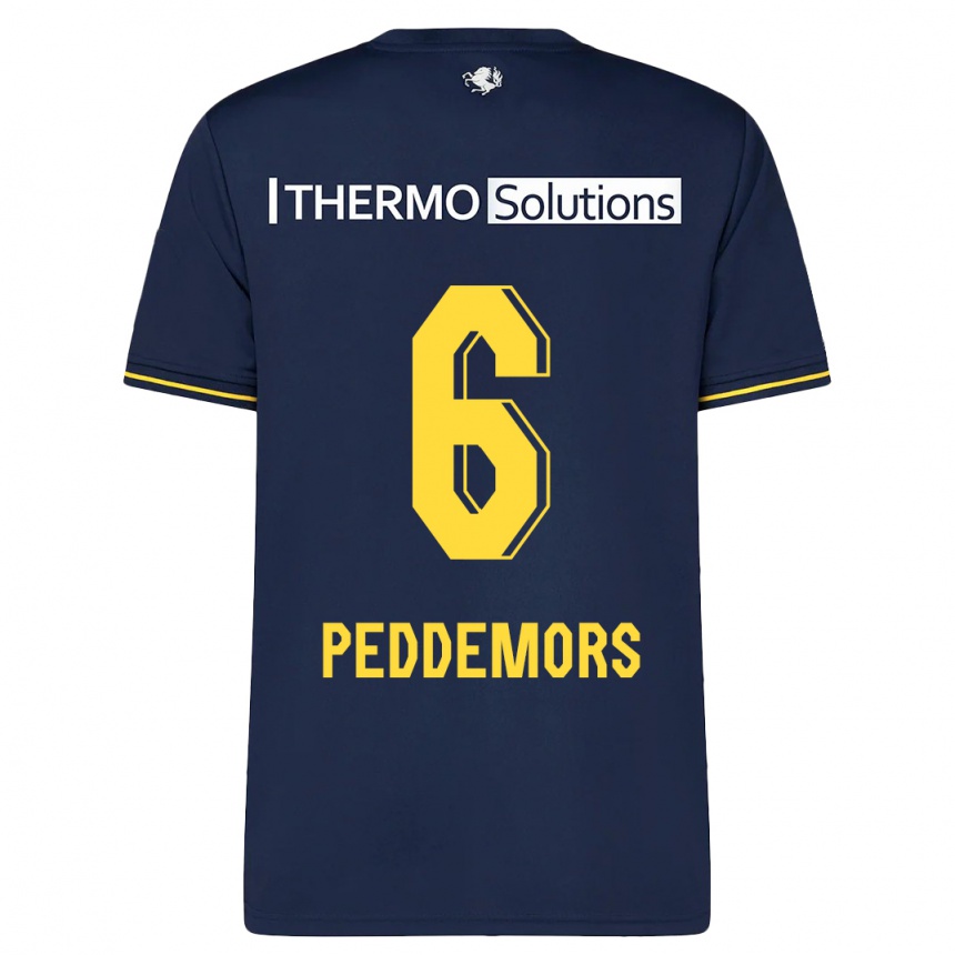 Men Football Ella Peddemors #6 Navy Away Jersey 2023/24 T-Shirt