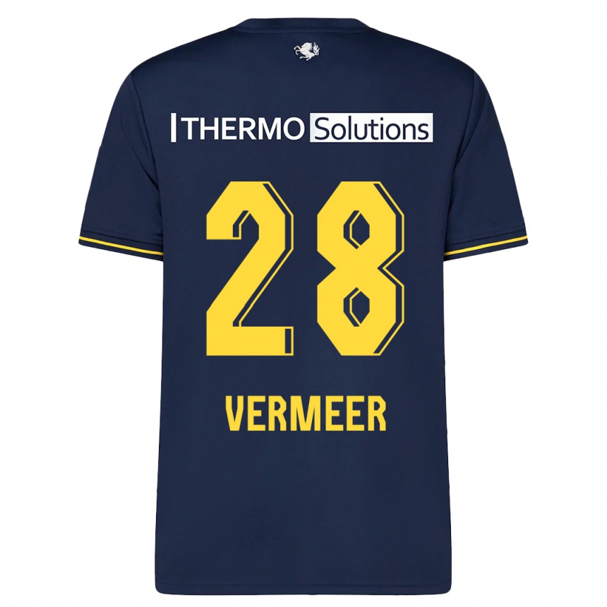 Men Football Sofie Rianne Vermeer #28 Navy Away Jersey 2023/24 T-Shirt