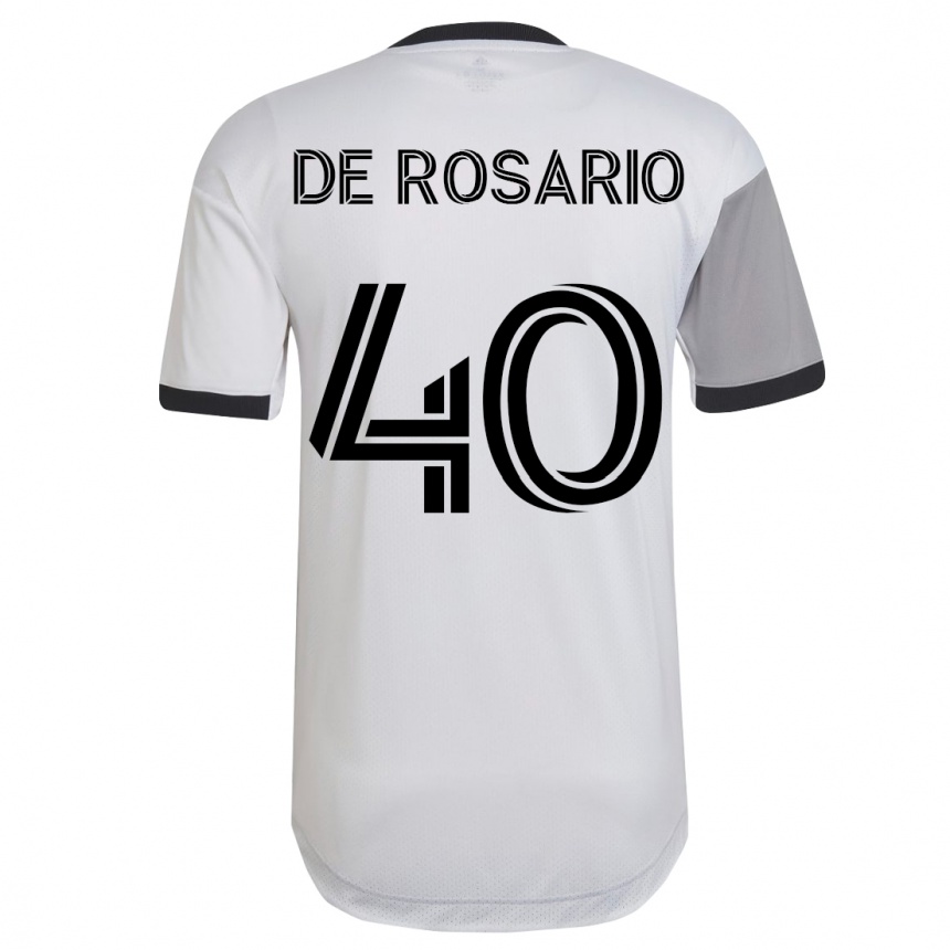Men Football Adisa De Rosario #40 White Away Jersey 2023/24 T-Shirt